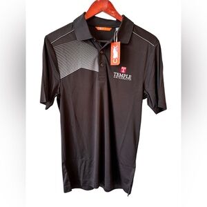 NWT CBUK NCAA Temple University Men's Black Polo Size S